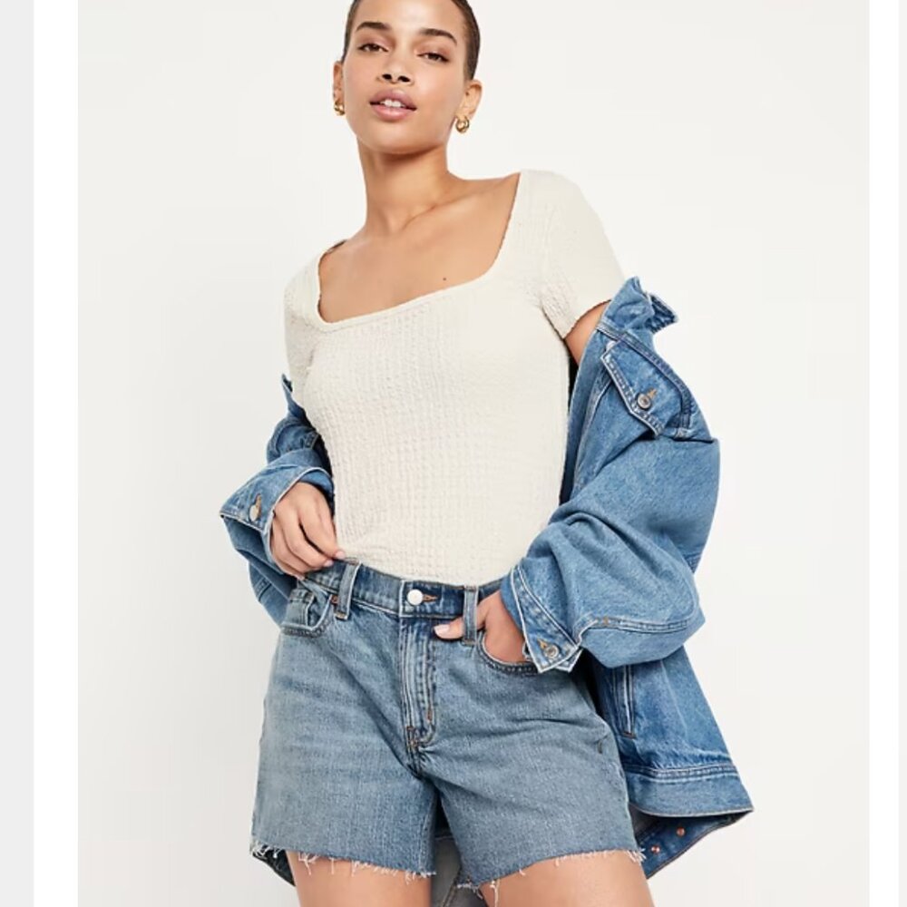 Old Navy | Mid-Rise Boyfriend Jean Shorts | NWT